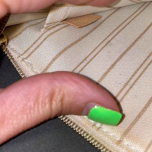 Louis Vuitton Neverfull MM removable pouch/clutch/wristlet Damier Azur material - Picture 9 of 14